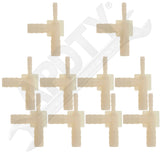 APDTY 504158 1/8 X 1/4 X 1/4 In. Hard Vacuum Tubing Tee