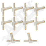 APDTY 504162 3/16 X 3/16 X 1/4 In. Hard Vacuum Tubing Tee