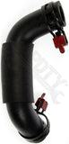 APDTY 57145 Molded Rubber Engine Crankcase PCV Breather Hose Tube w/ Clamps