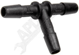 APDTY 58225 1/4 X 1/4 X 1/4 In. Plastic Heater Hose Tee