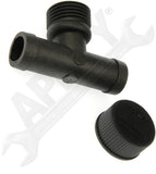 APDTY 58236B Radiator Heater Hose Coolant Flush Tee With Screw On Cap (3/4")