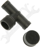 APDTY 58236B Radiator Heater Hose Coolant Flush Tee With Screw On Cap (3/4")