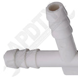 APDTY 58449 1/4 X 1/4 X 1/4 Inch Hard Vacuum Tubing Tee Pack of Two