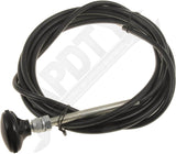 APDTY 66200 Control Cables With 2 In. Black Knob, 15 Ft. Length