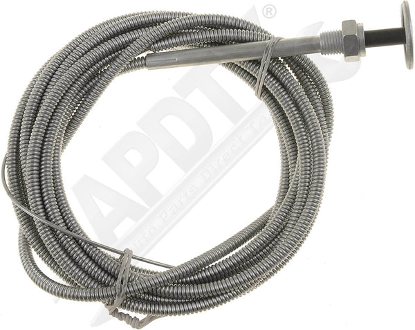 APDTY 66206 Control Cables With 1 In. Chrome Knob, 12 Ft. Length