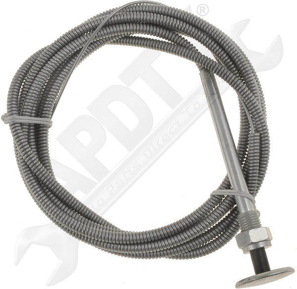 APDTY 66207 Control Cables With 1 In. Chrome Knob, 6 Ft. Length