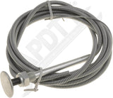 APDTY 66207 Control Cables With 1 In. Chrome Knob, 6 Ft. Length