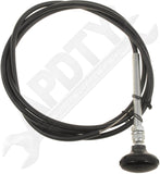 APDTY 66208 Control Cables With 2 In. Black Knob, 8 Ft. Length
