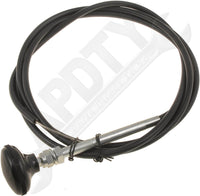 APDTY 66208 Control Cables With 2 In. Black Knob, 8 Ft. Length
