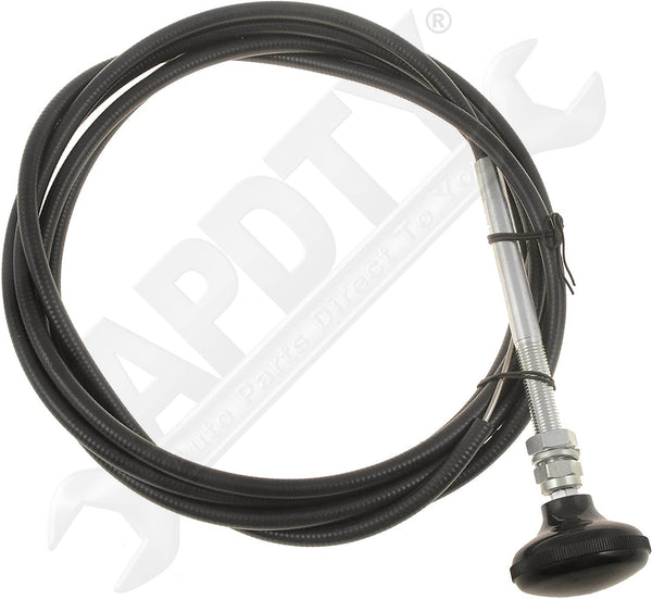APDTY 66209 Control Cables With 2 In. Black Knob, 10 Ft. Length