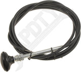 APDTY 66209 Control Cables With 2 In. Black Knob, 10 Ft. Length