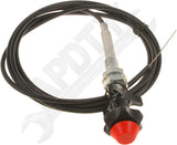 APDTY 66315 Control Cables With 2 In. Black Knob, 10 Ft. Length