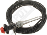APDTY 66317 Control Cables With 2 In. Black Knob, 25 Ft. Length