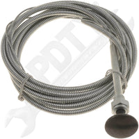 APDTY 66318 Control Cables With 1 In. Black Knob, 8 Ft. Length