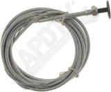 APDTY 66318 Control Cables With 1 In. Black Knob, 8 Ft. Length