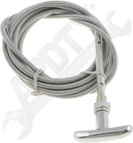 APDTY 66319 Control Cables With 1 In. Black Knob, 7 Ft. Length