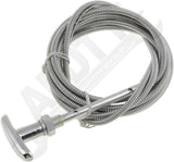 APDTY 66319 Control Cables With 1 In. Black Knob, 7 Ft. Length