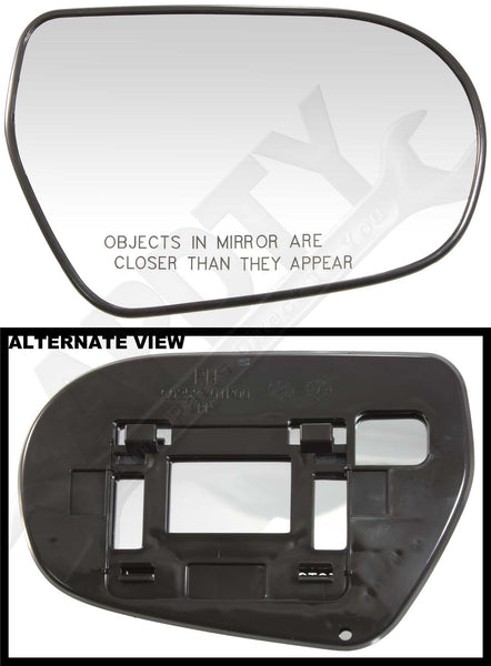 APDTY 67808 Side View Mirror Replacement Glass Fits Right Replaces 91039AG00A