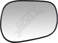 APDTY 67809 Side View Mirror Replacement Glass W/Plastic Backed