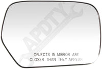 APDTY 67878 Side View Mirror Replacement Glass W/Plastic Backing