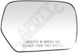 APDTY 67878 Side View Mirror Replacement Glass W/Plastic Backing