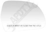 APDTY 67930 Side View Mirror Replacement Glass W/Plastic Backing