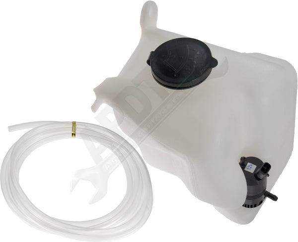 APDTY 714128 Windshield Wiper Washer Fluid Reservoir Bottle w/ Pump and Cap