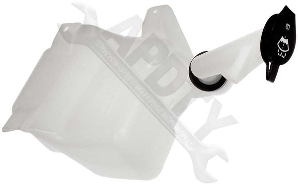 APDTY 714134 Windshield Washer Wiper Fluid Reservoir Tank Housing w/ Cap