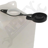 APDTY 714211 Coolant Reservoir Fluid Overflow Plastic Bottle Housing w/ Cap
