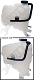 APDTY 714236 Coolant Reservoir Fluid Overflow Plastic Bottle Housing w/ Cap