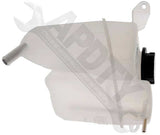 APDTY 714318 Coolant Reservoir Fluid Overflow Plastic Bottle Housing w/ Cap