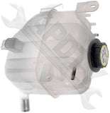 APDTY 714319 Coolant Reservoir Fluid Overflow Plastic Bottle Housing w/ Cap