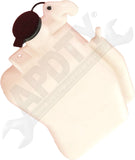 APDTY 714439 Coolant Reservoir Fluid Overflow Plastic Bottle Housing w/ Cap