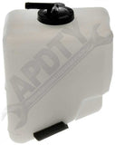 APDTY 714537 Coolant Reservoir Fluid Overflow Plastic Bottle Housing w/ Cap