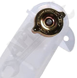 APDTY 7146313 Coolant Reservoir Fluid Overflow Plastic Bottle Housing w/ Cap