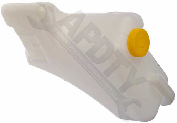 APDTY 714734 Coolant Reservoir Fluid Overflow Plastic Bottle Housing w/ Cap