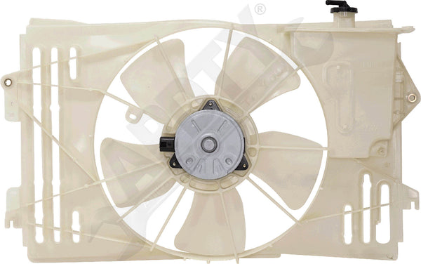 APDTY 731078 Cooling Fan Assembly w/ Coolant Overflow Reservoir Bottle