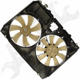 APDTY 731665 Dual Radiator & AC Condenser Cooling Fan Assembly