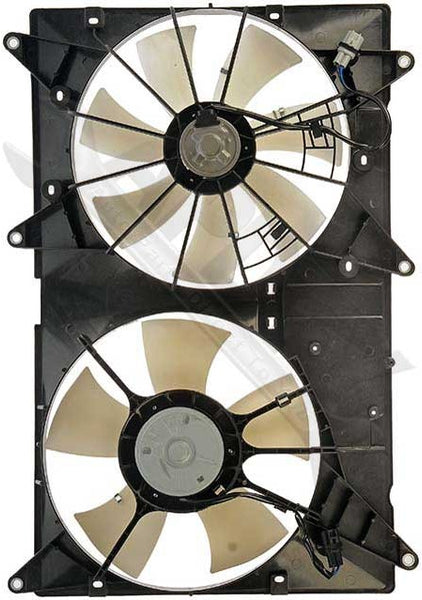 APDTY 732283 Dual Radiator & AC Condenser Cooling Fan Assembly