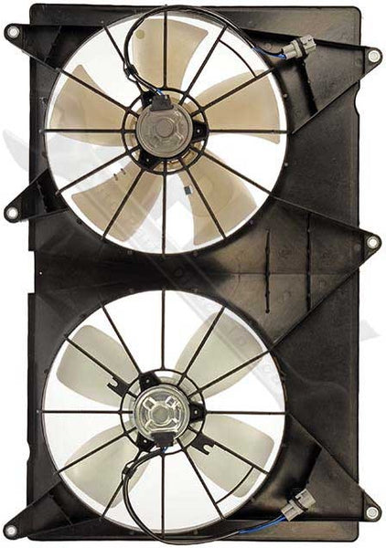 APDTY 732284 Dual Radiator & AC Condenser Cooling Fan Assembly