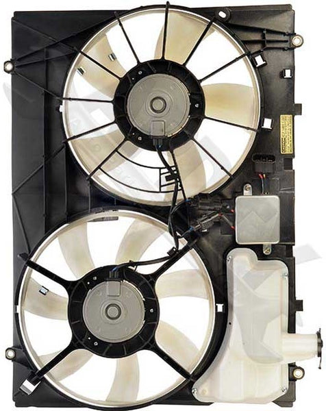 APDTY 732347 Dual Radiator & AC Condenser Cooling Fan Assembly