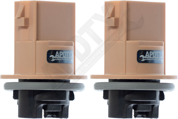 APDTY 756112x2 Turn Signal Parking Light Lamp Bulb Plug Socket (Pack Of 2)