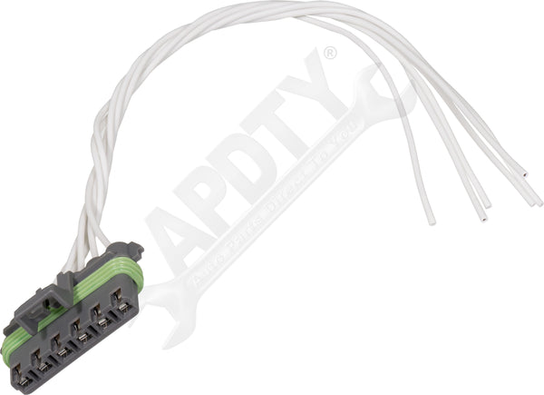 APDTY 756653 Wiring Harness Pigtail 6-Wire Connector For HVAC Blower EBCM Brake