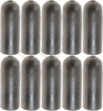 APDTY 761119 1/8 In. Rubber Black Vacuum Caps; Set of 10