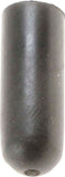 APDTY 761119 1/8 In. Rubber Black Vacuum Caps; Set of 10