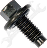 APDTY 76376 Oil Drain Plug Pilot Point W Inset Gasket M12-1.75, Head Size 13Mm