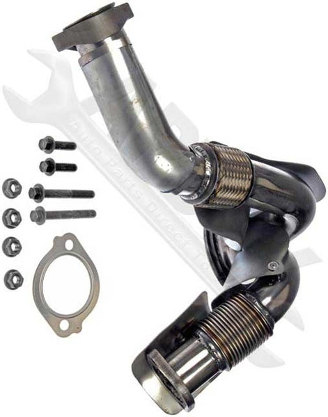 APDTY 780123 Left Exhaust Up Pipe Replaces 1843901C91, 3C3Z 6K854-DA
