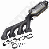 APDTY 785041 Integrated Exhaust Manifold ? Cast ? Includes Gasket