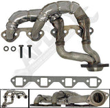 APDTY 785467 Exhaust Manifold Kit; w/ Heat Shield & Gasket; Left Side; 5.0L