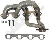 APDTY 785467 Exhaust Manifold Kit; w/ Heat Shield & Gasket; Left Side; 5.0L